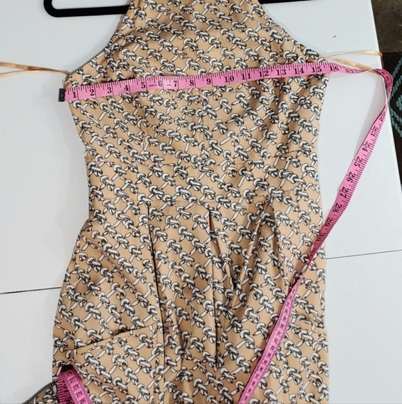 Jessica Simpson Thelma Taupe Dress Sleeveless Pocket Mock Neck Size 2 - Picture 8 of 12